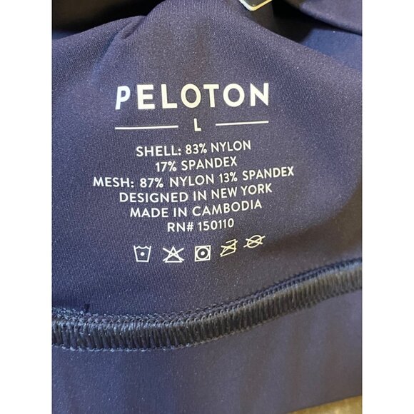 NWT PELOTON ESSENTIAL RACERBACK SPORT BRA WOMENS SIZE L BLUE MESH - Picture 7 of 8